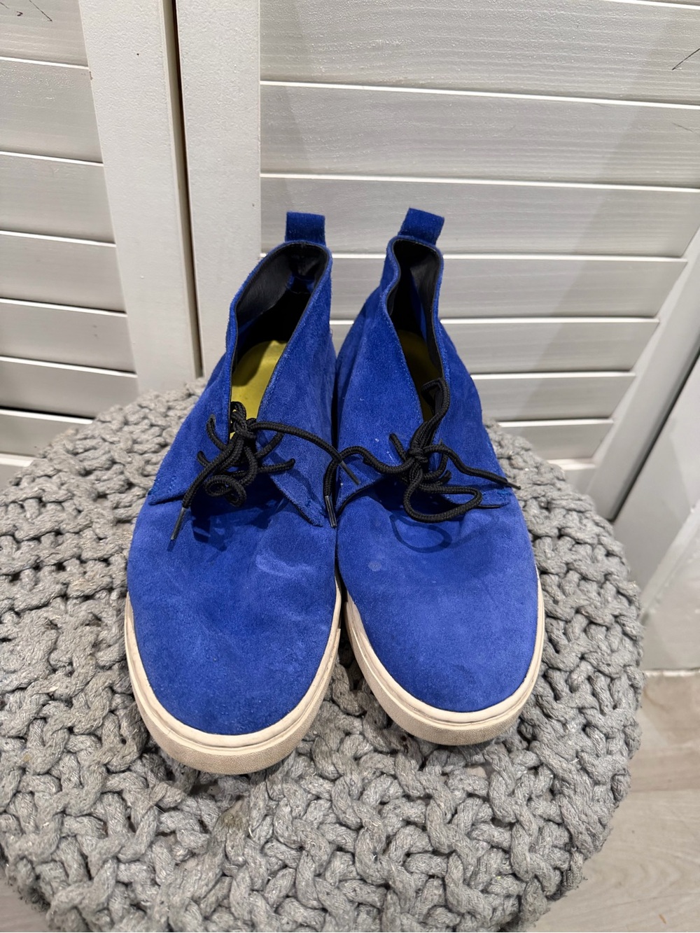 Diesel Men's Suede Chukka Boots in Bright Blue